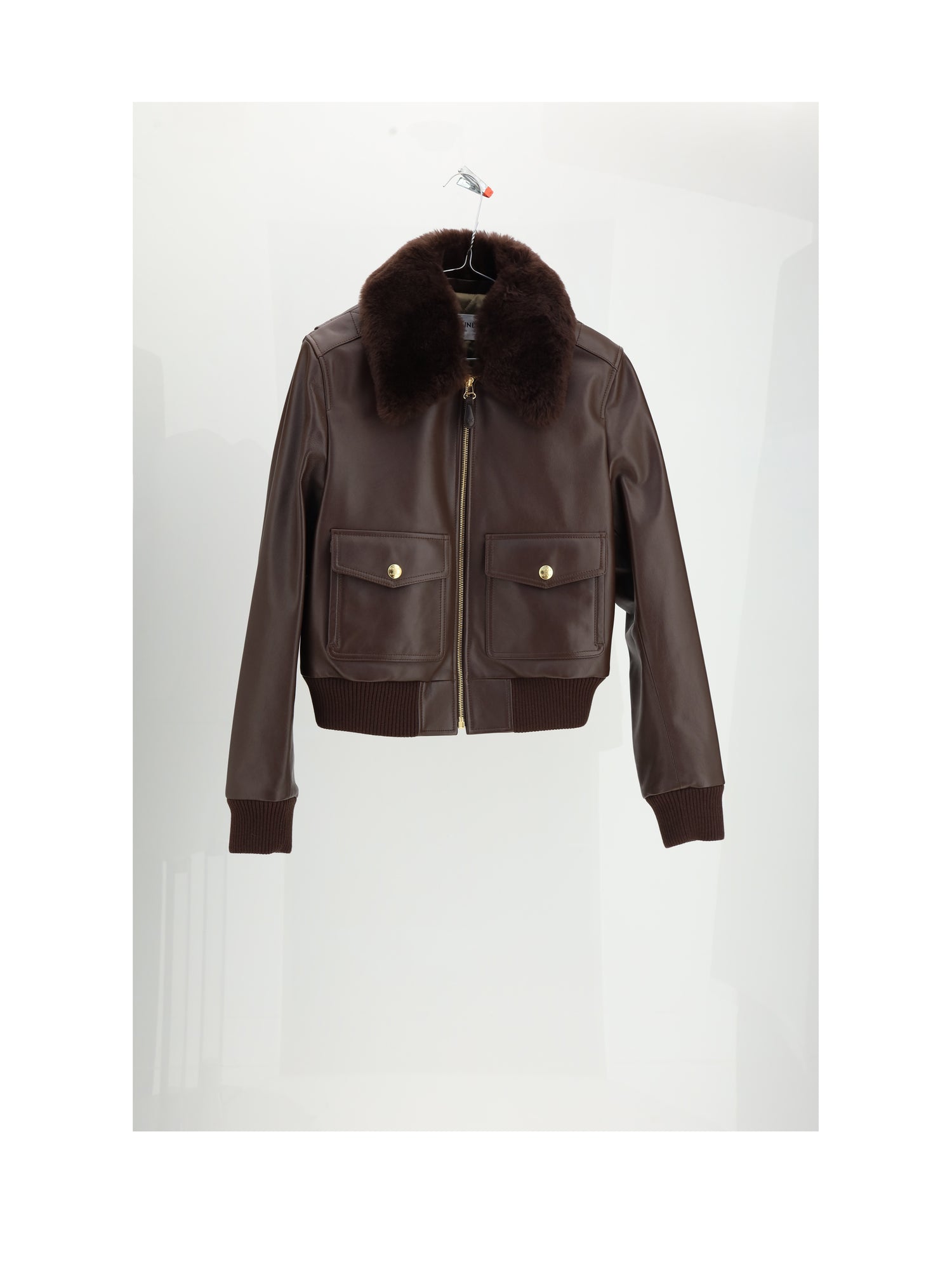 CELINE 38 blouson aviateur col amovible