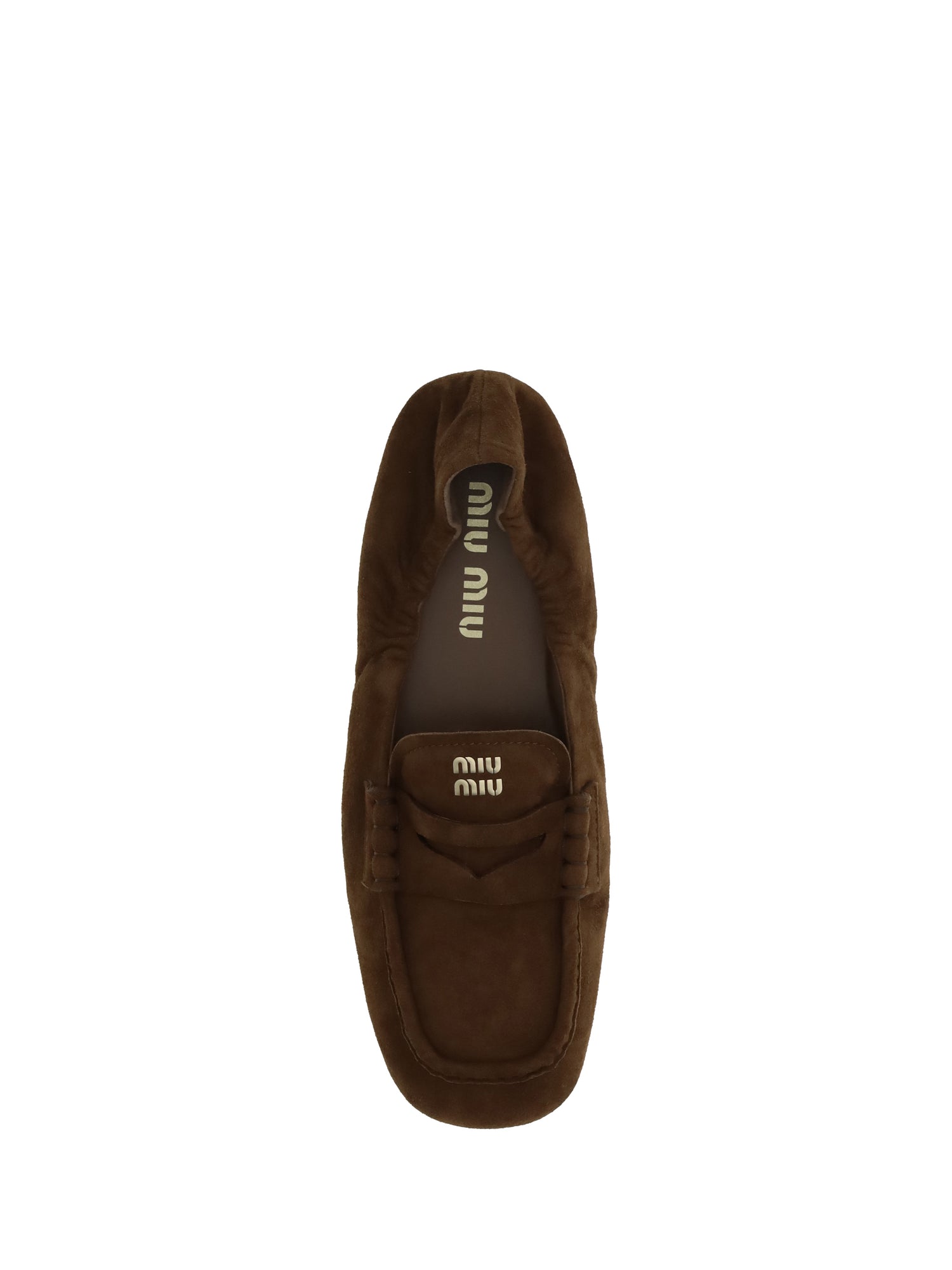 MIU MIU 39 suede ruches loafers