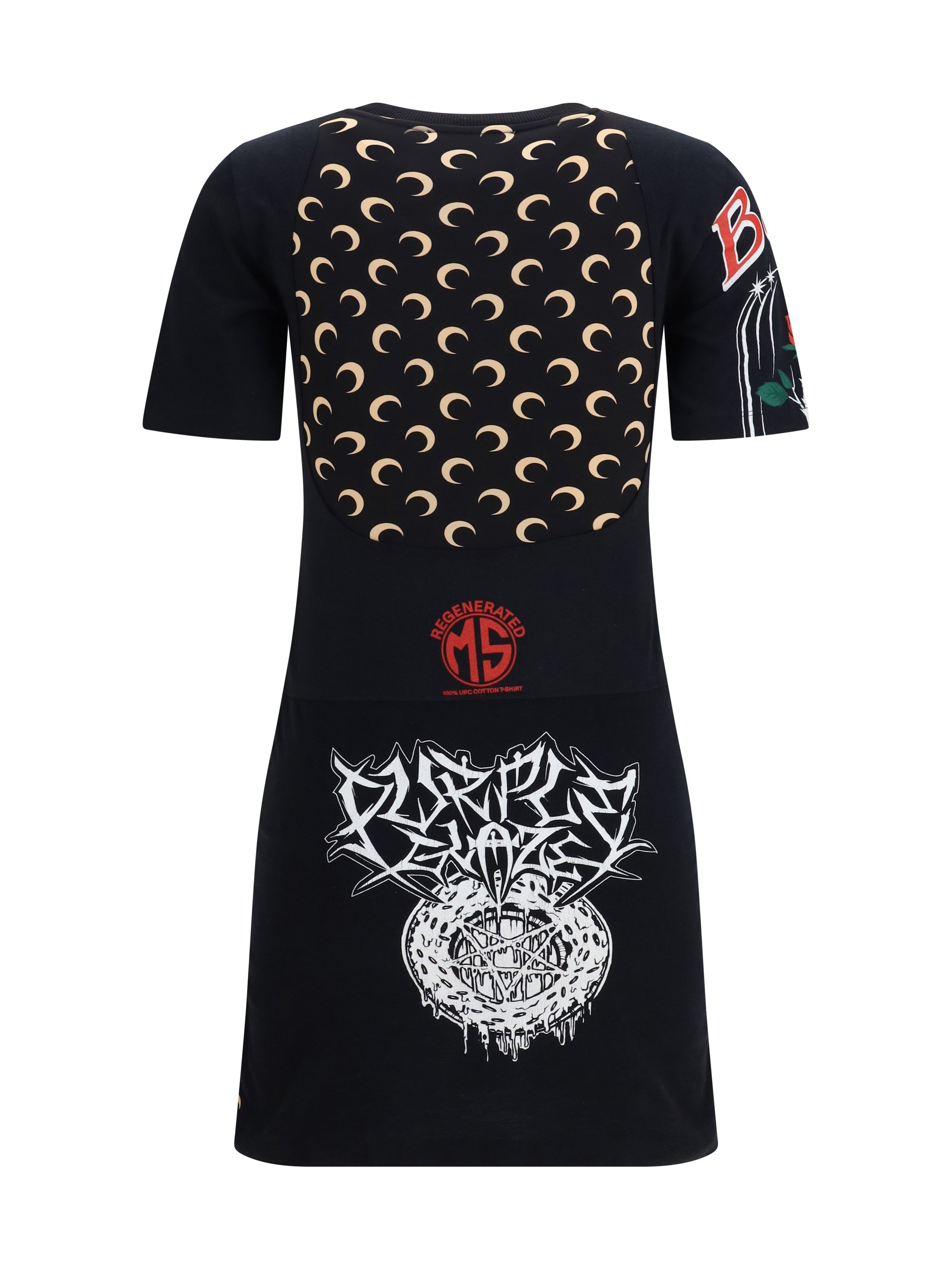 Marine Serre Black Cotton Casual Dress