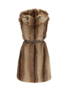 galearis faux fur hooded vest