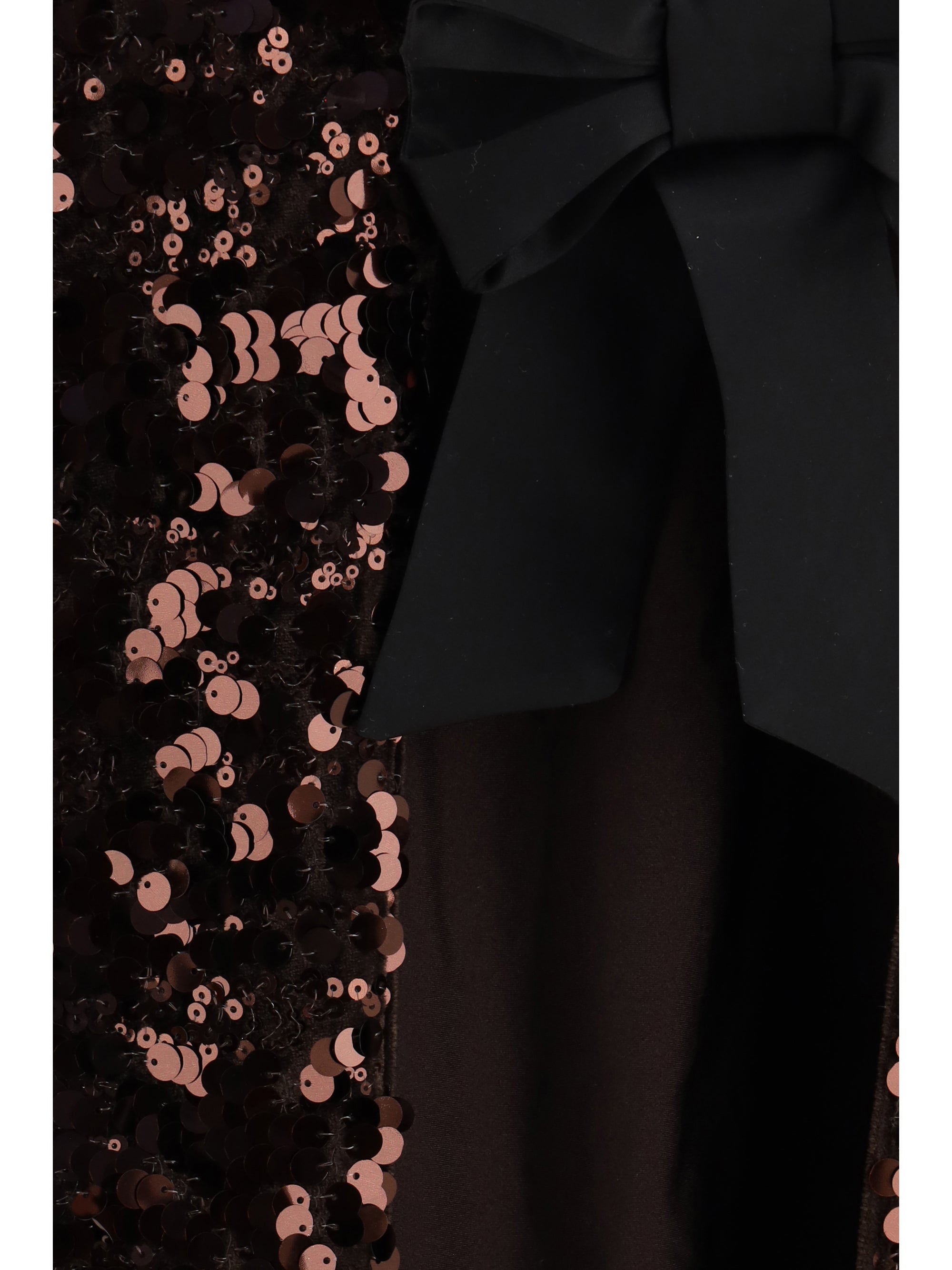 sequin top with bow back