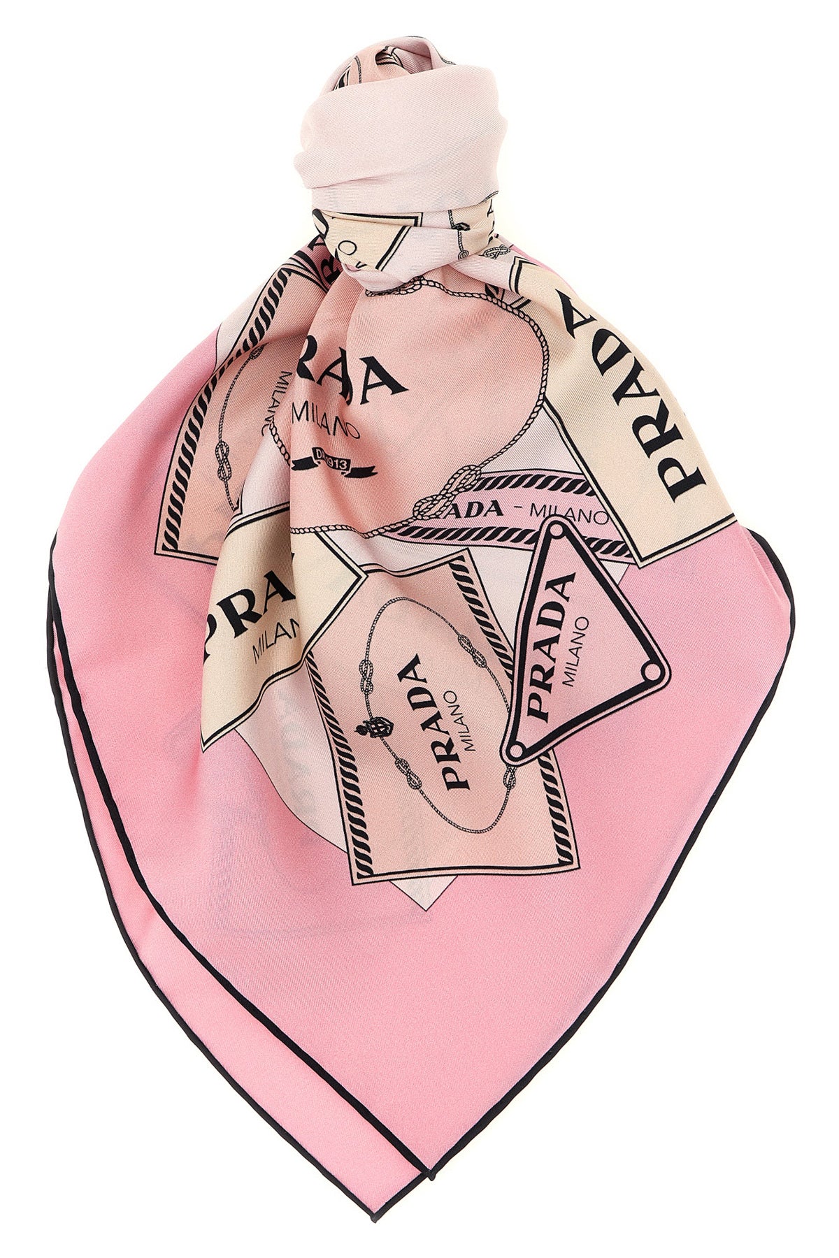 heritage print silk twill scarf
