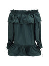 ruffled nylon poplin dress