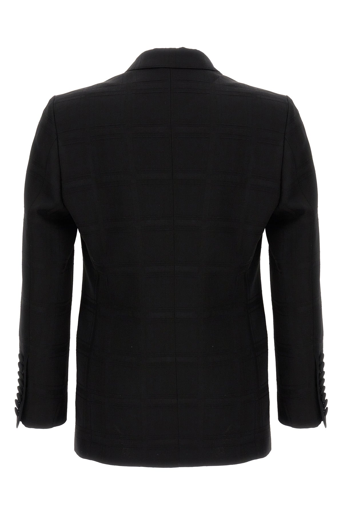 check double-breasted wool blazer