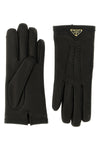 prada gloves feature a tailored construction in soft black lambskin