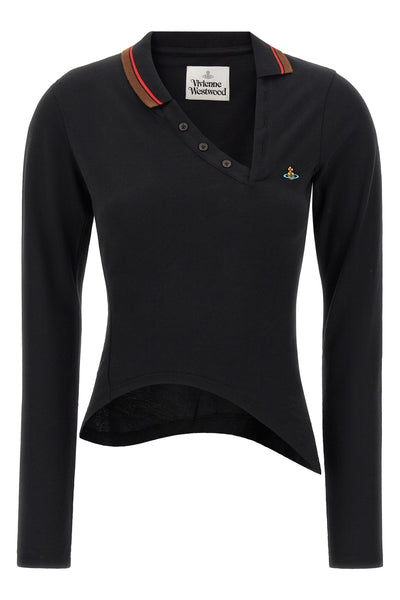 the vivienne westwood pure cotton polo shirt stands out for its avant-garde sart
