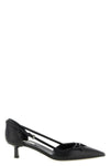 leather pumps open to the sides