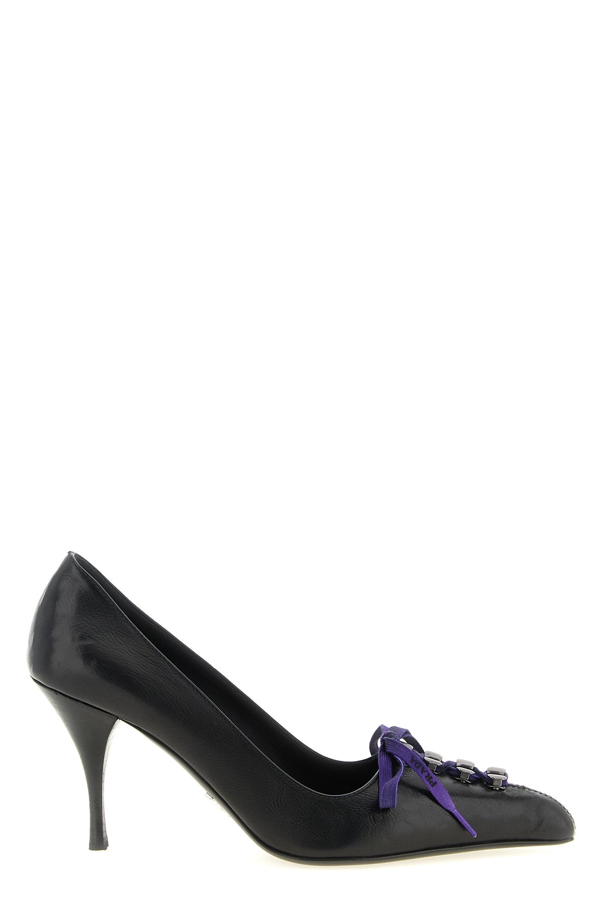 prada calf leather pumps redefine the codes of classic footwear through a bold a
