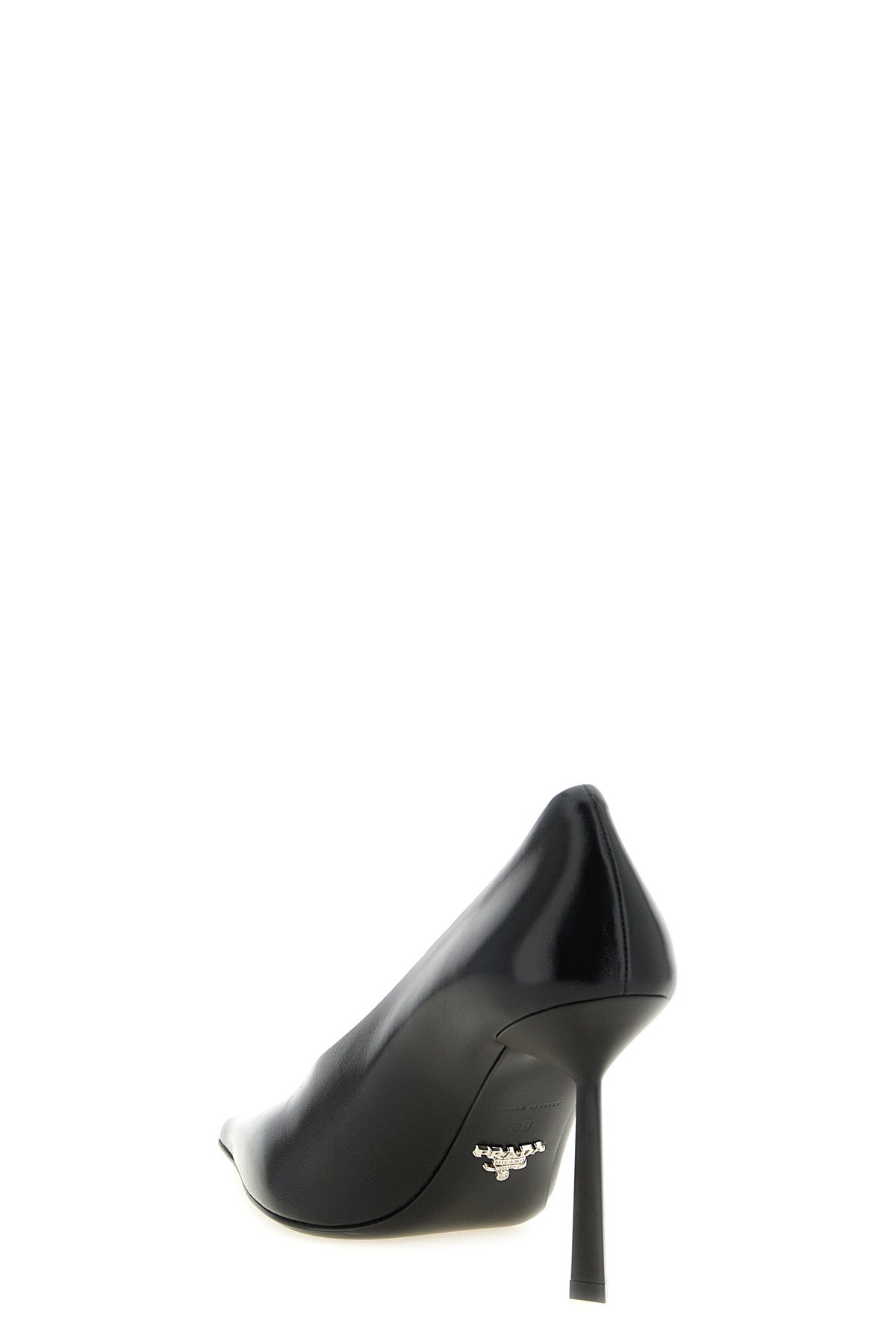 prada pumps in fine goat leather embody a minimalist and rigorous aesthetic