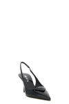 brushed leather pointed slingback