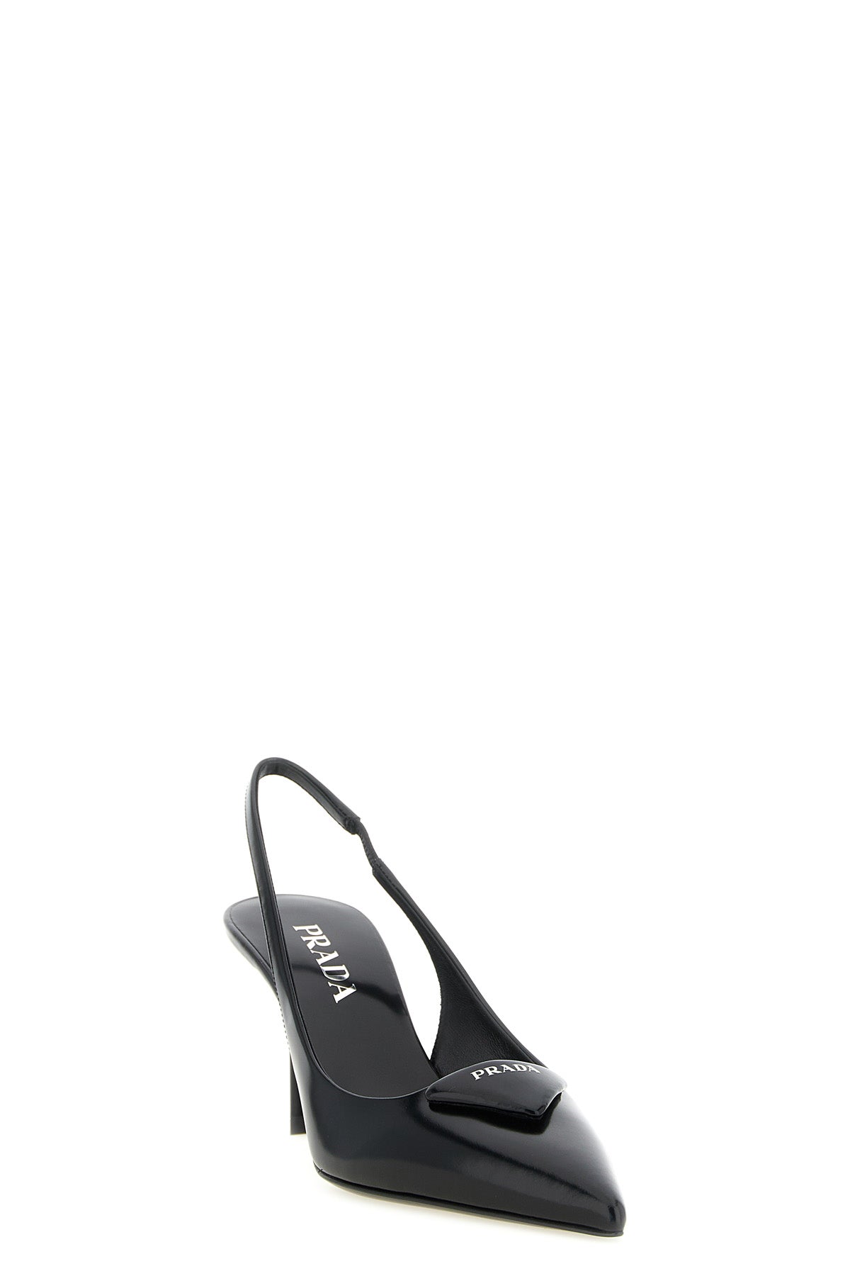 brushed leather pointed slingback