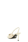 prada saffiano leather slingback pumps meet the mirrored finish of paint for a r