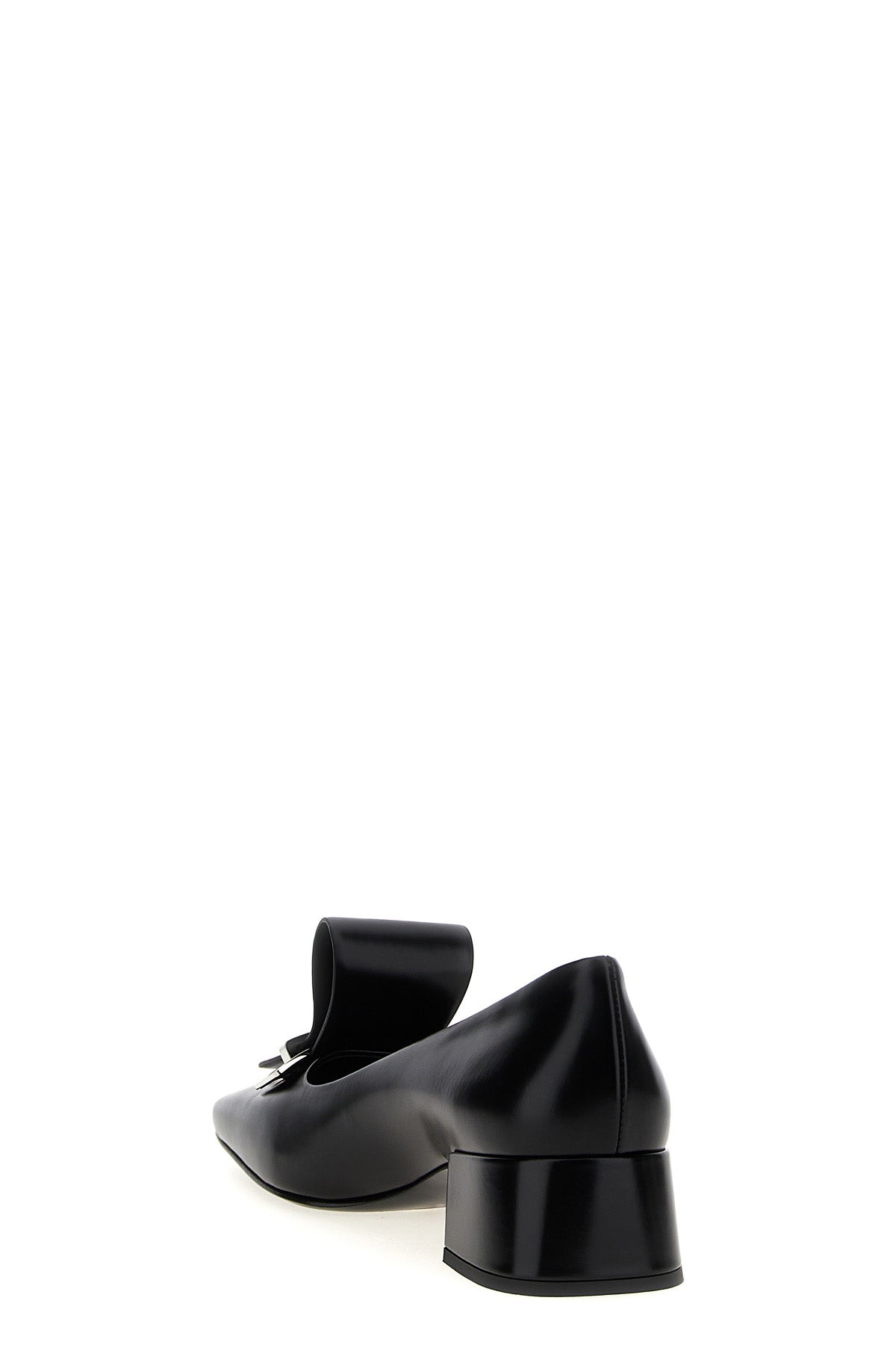 brushed leather pumps