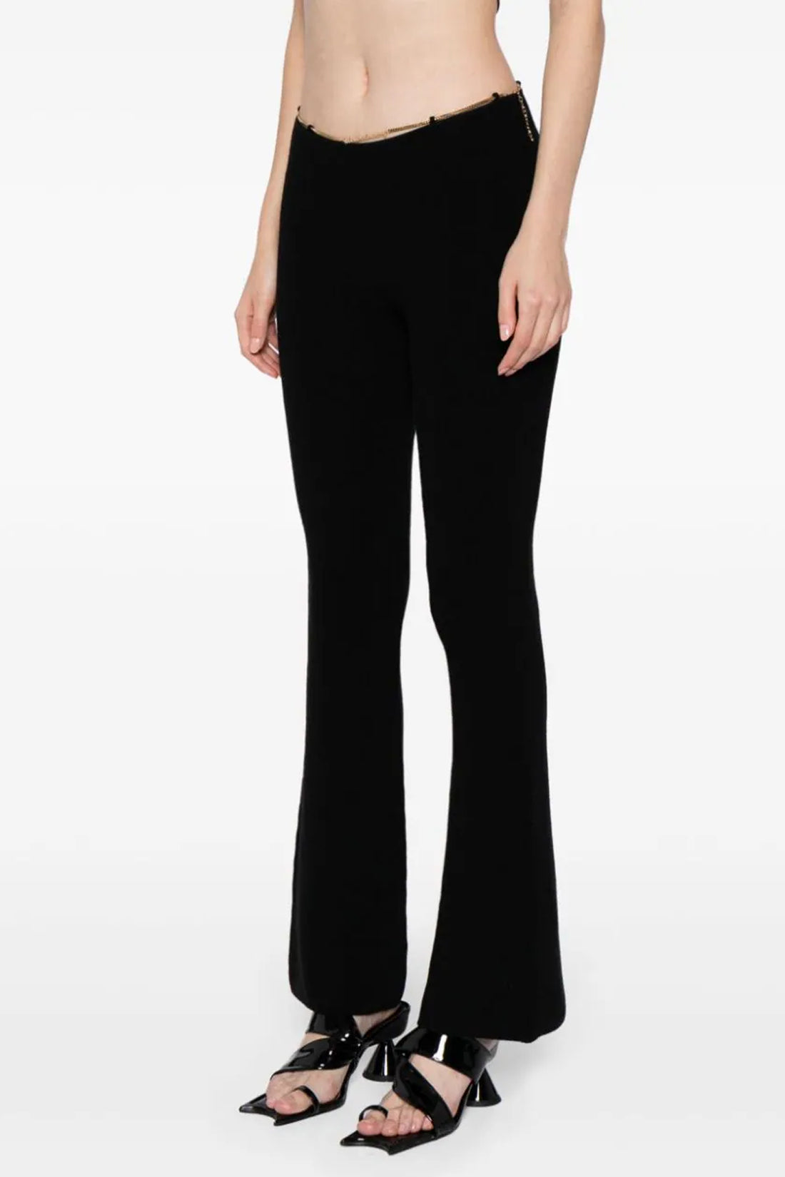ALEXANDER WANG M gold nameplate chain wool blend pants