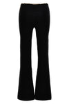 gold nameplate chain wool blend pants