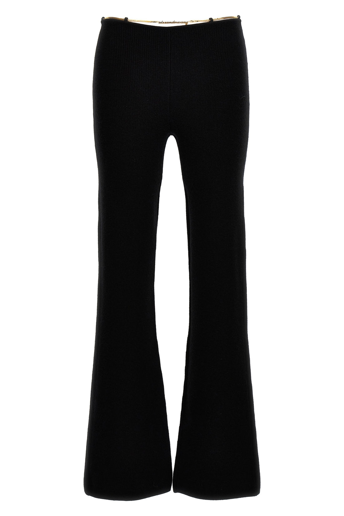 ALEXANDER WANG M gold nameplate chain wool blend pants