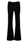 gold nameplate chain wool blend pants