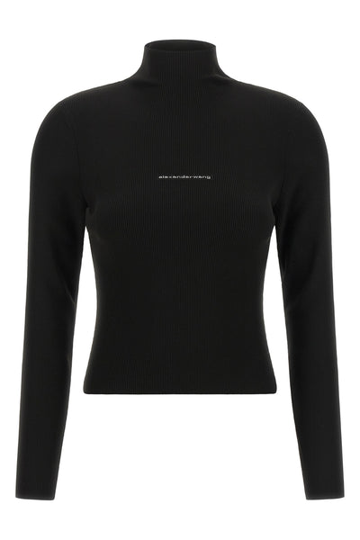 the alexander wang turtleneck sweater defines a tight and sculptural fit