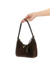 prada re-edition 2005 mini shoulder bag in suede and saffiano leather