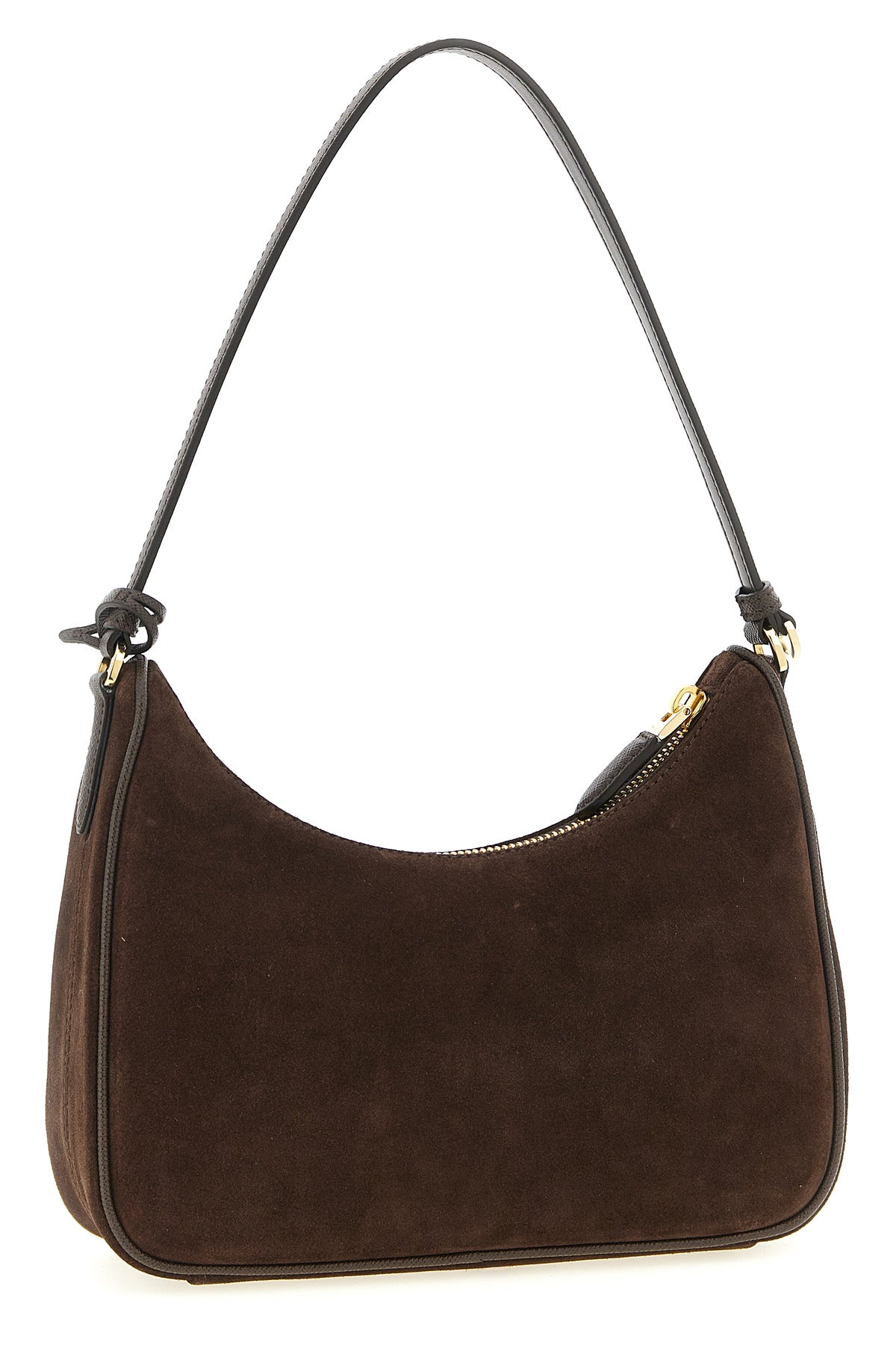 prada re-edition 2005 mini shoulder bag in suede and saffiano leather