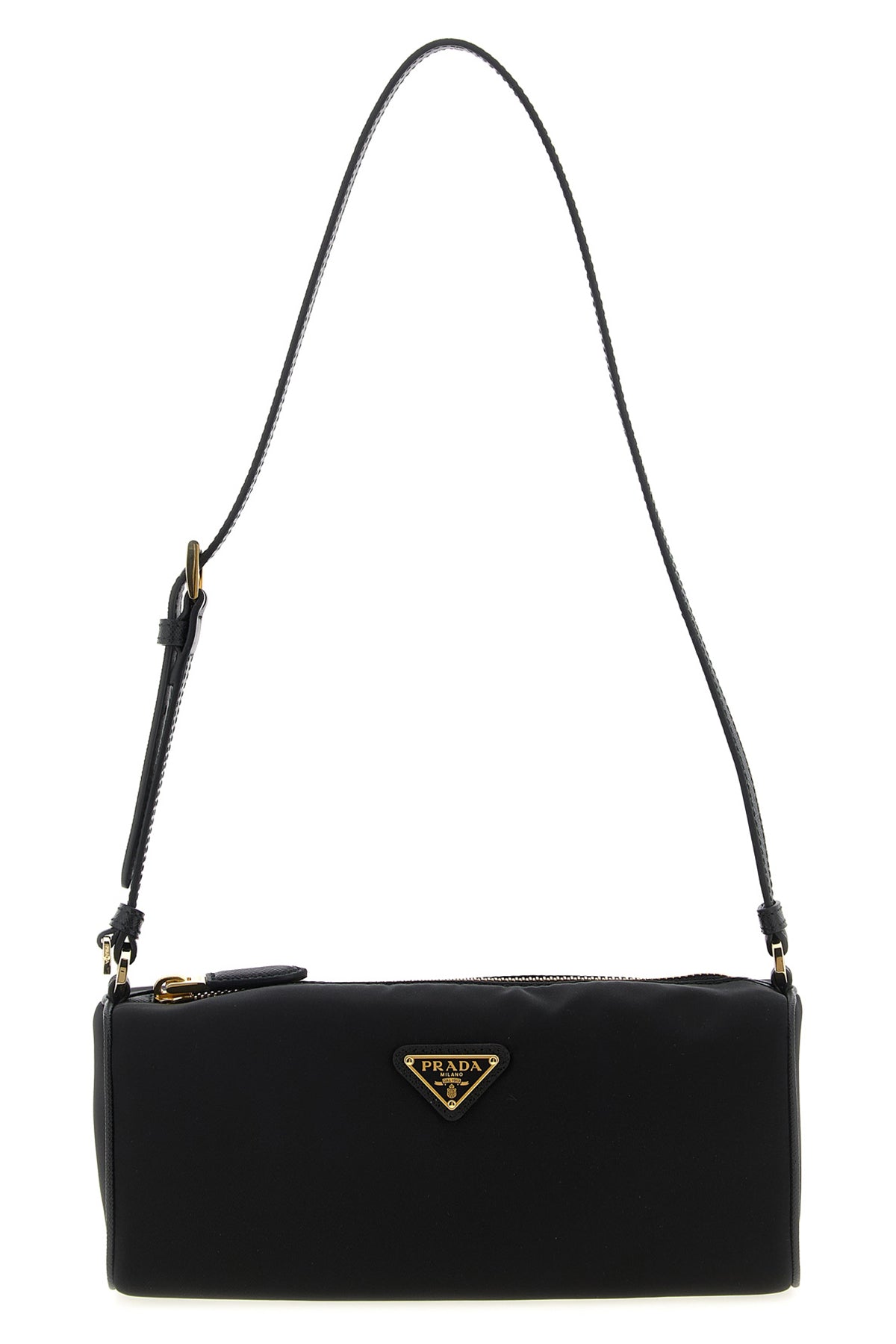 re-nylon and saffiano leather shoulder bag