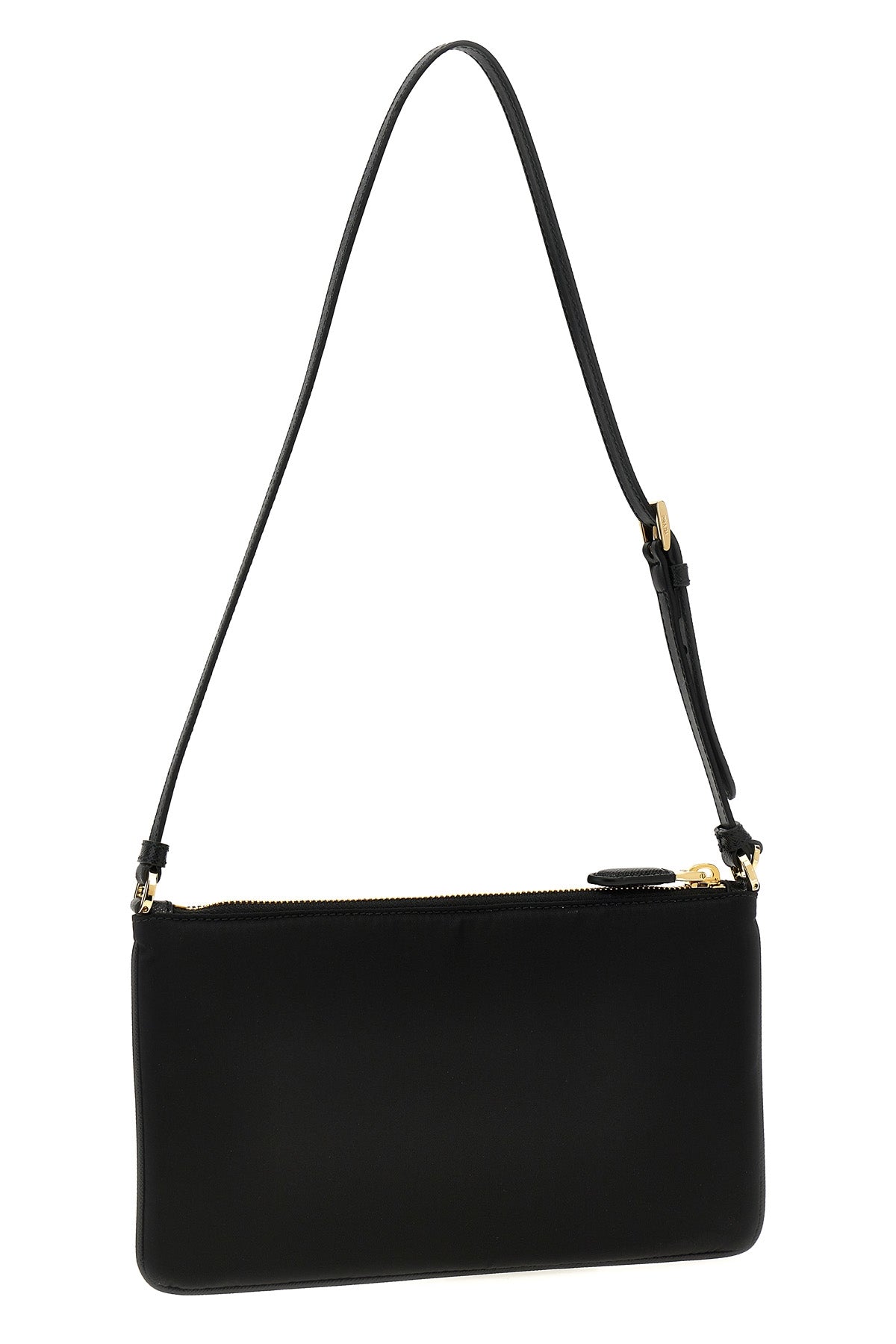 re-nylon and saffiano leather shoulder bag