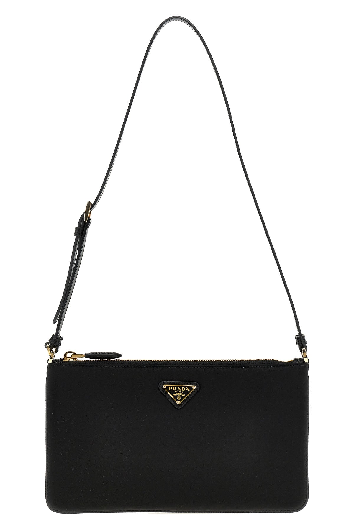 re-nylon and saffiano leather shoulder bag
