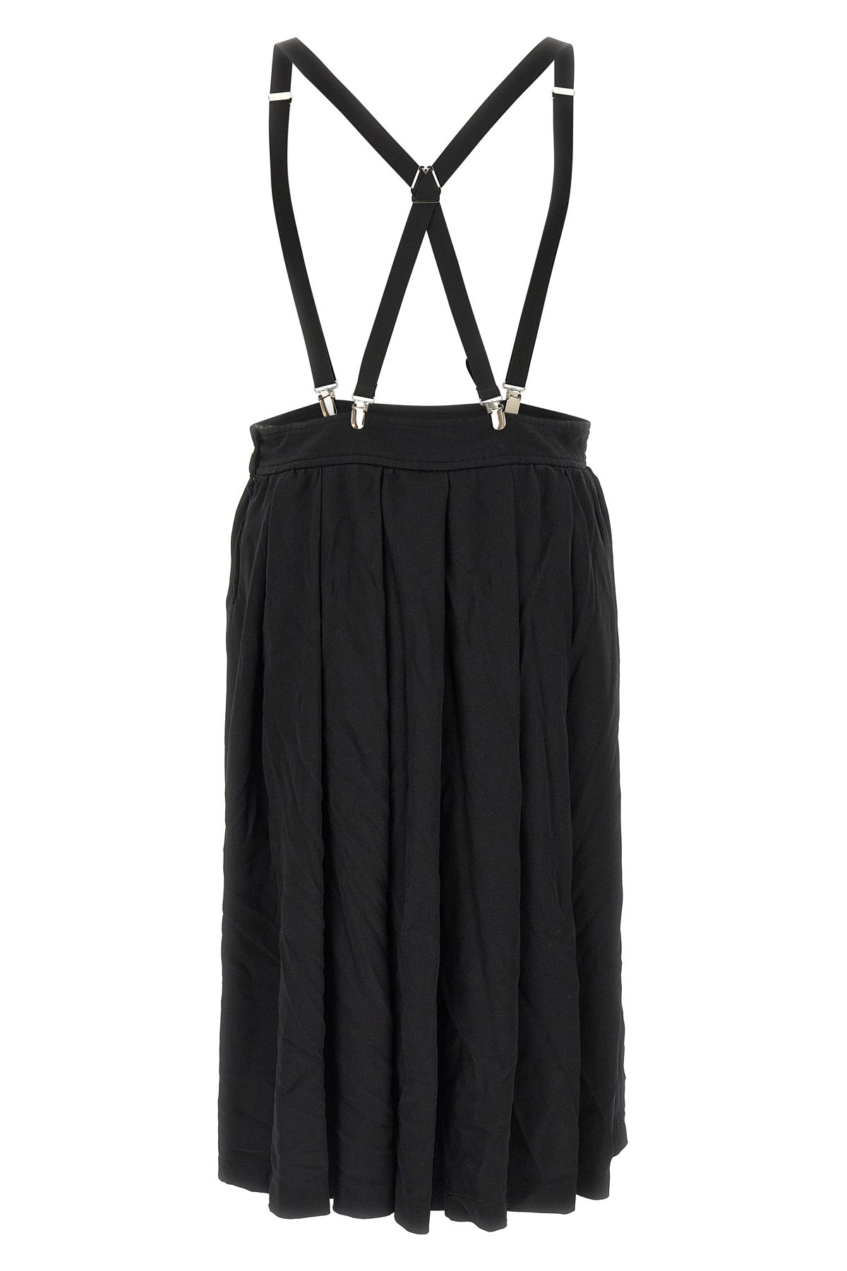 midi skirt in wrinkled effect fabric