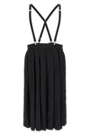 midi skirt in wrinkled effect fabric