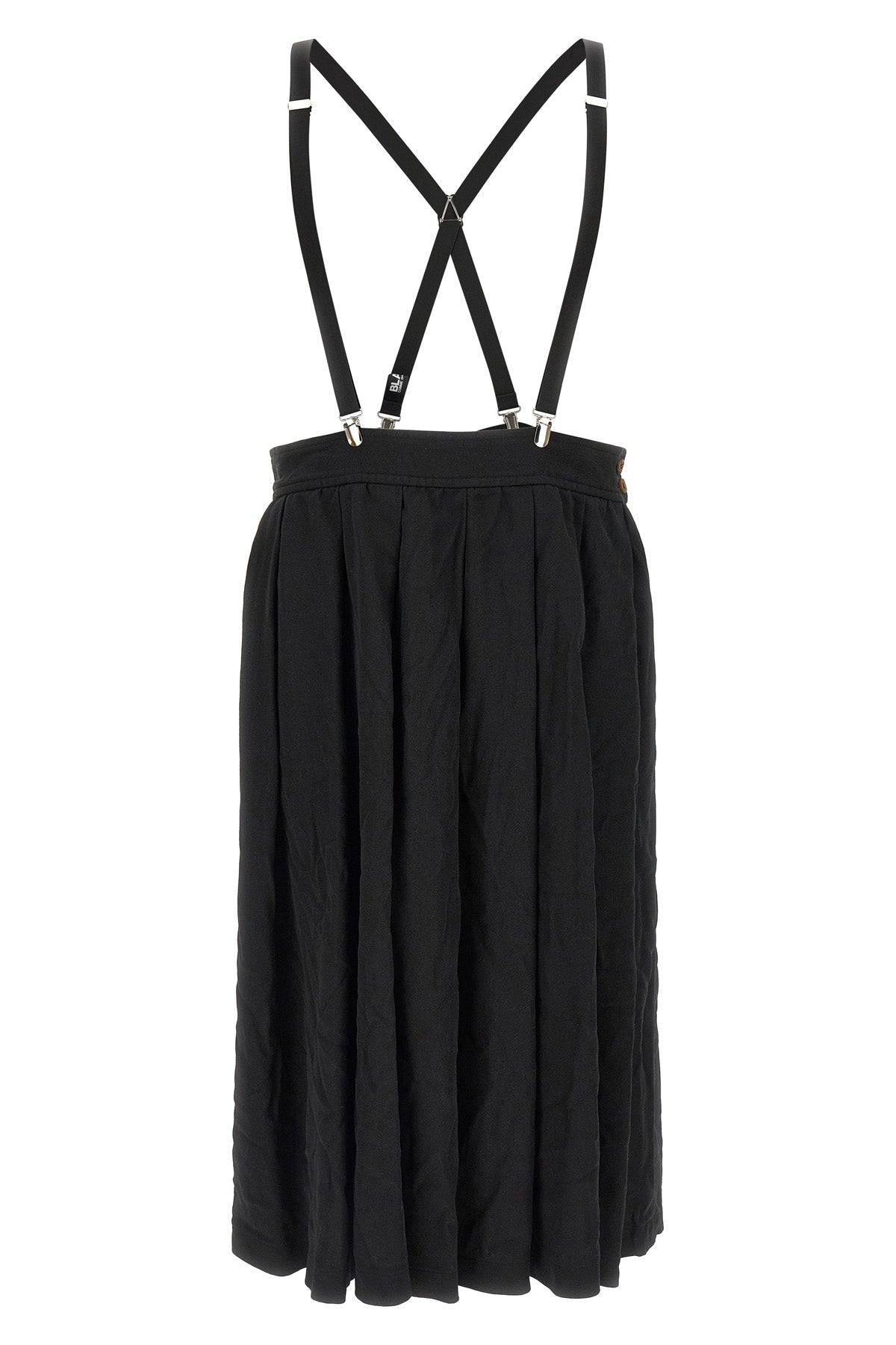midi skirt in wrinkled effect fabric