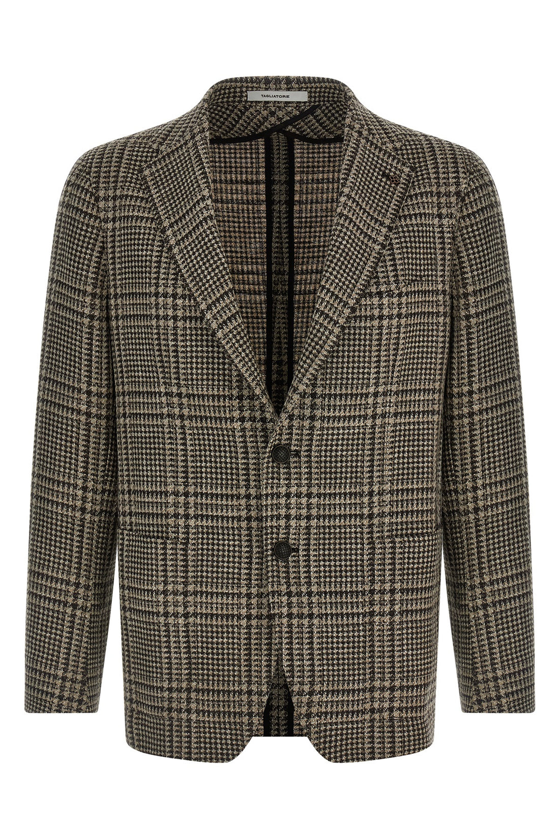 TAGLIATORE 54 exclusive garment line houndstooth blazer in wool and silk blend