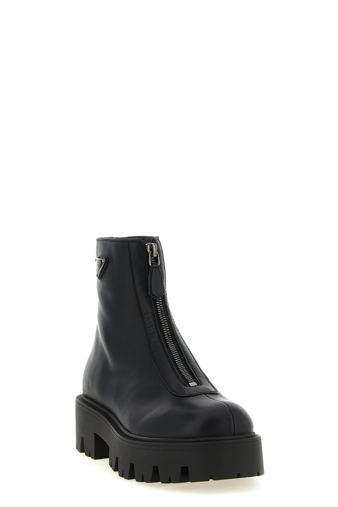 PRADA 36.5 prada ankle boots redefine functional elegance through a bold and structured sil