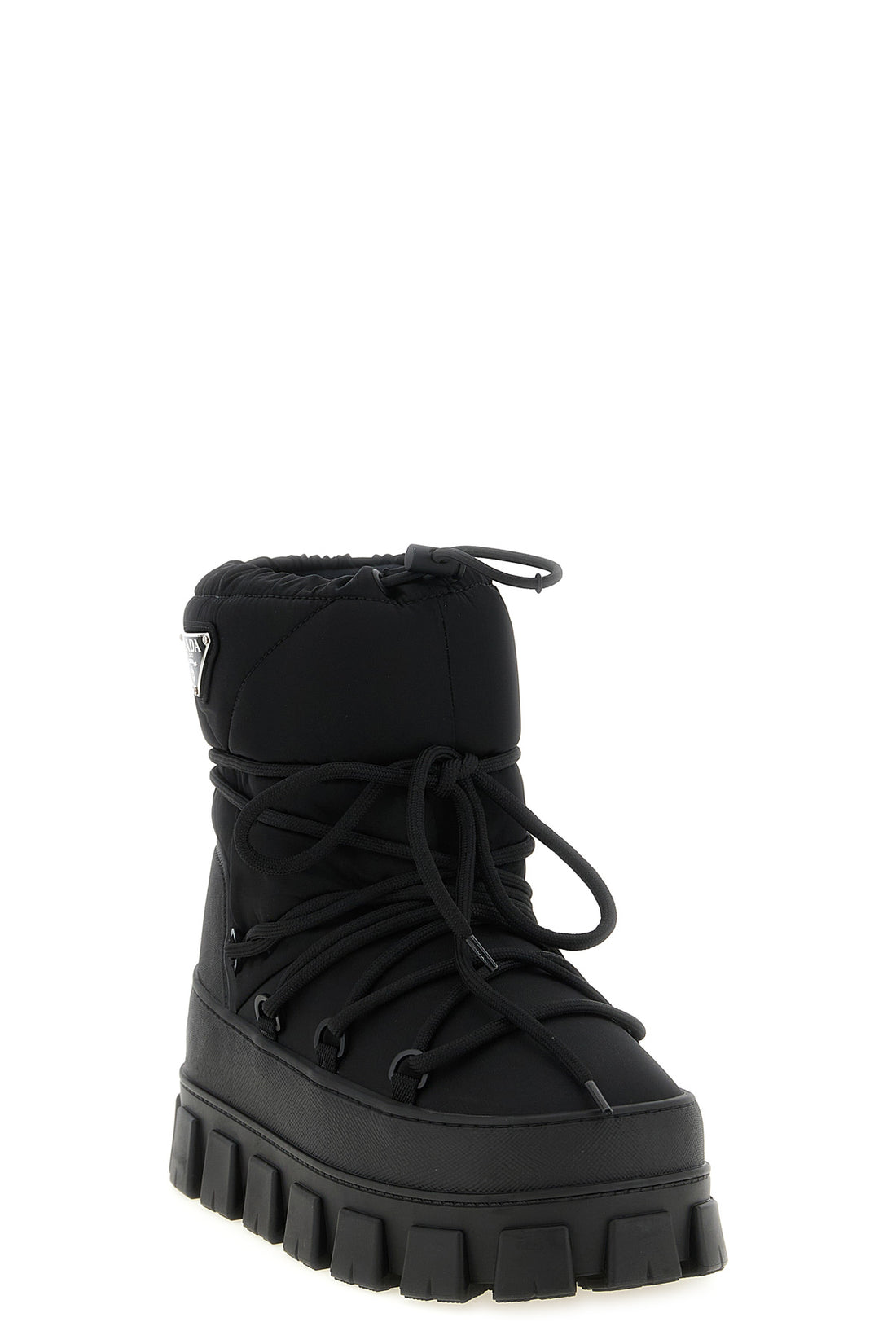 PRADA 35-36 prada snow boots redefine winter aesthetics through a voluminous silhouette and