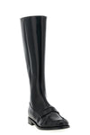 high boots in brushed calf leather