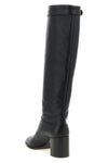 prada high boots in fine calf leather embody timeless elegance through clean lin