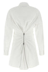 chemisier mini dress in cotton poplin