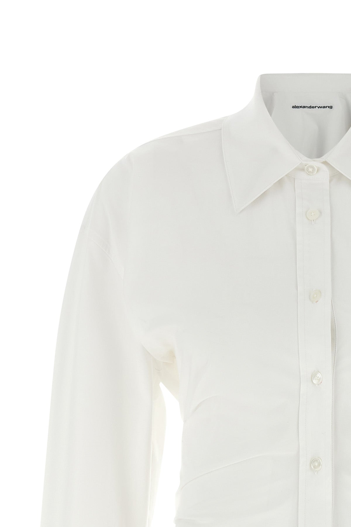chemisier mini dress in cotton poplin