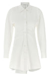 chemisier mini dress in cotton poplin
