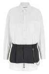 pre-styled shirt dress w chain cotton dress