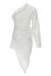 asymmetrical cotton shirt dress