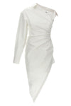 asymmetrical cotton shirt dress