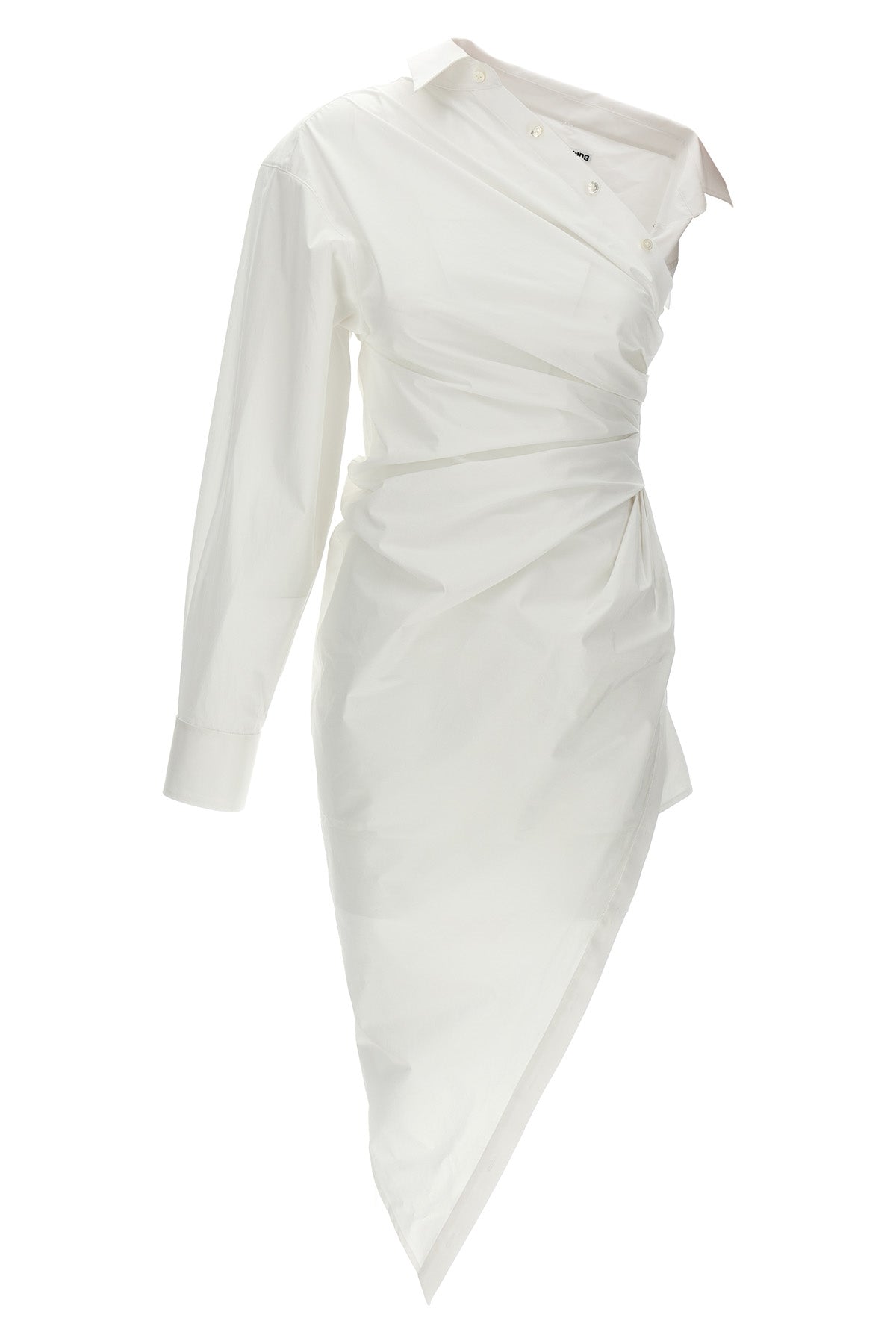 asymmetrical cotton shirt dress
