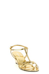 laminated leather sandals