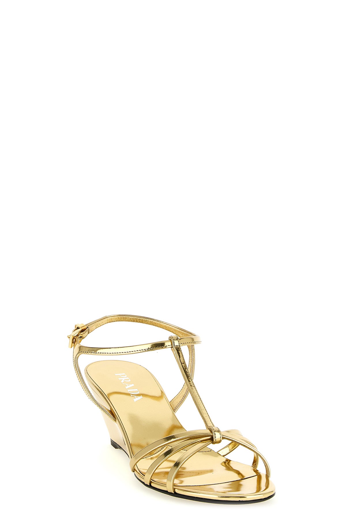 laminated leather sandals
