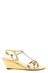 laminated leather sandals