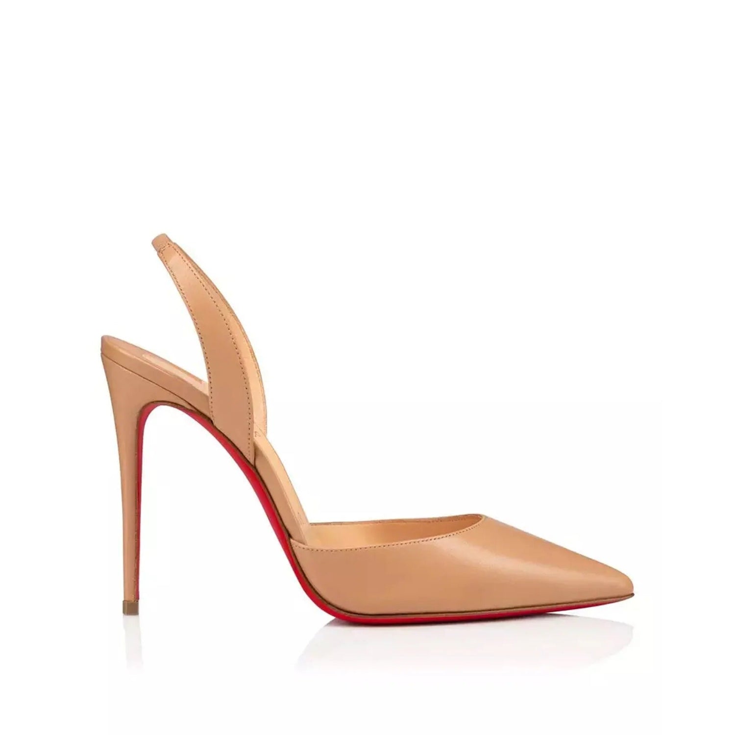 CHRISTIAN LOUBOUTIN Kate Slingback 100 Beige Leather Pumps