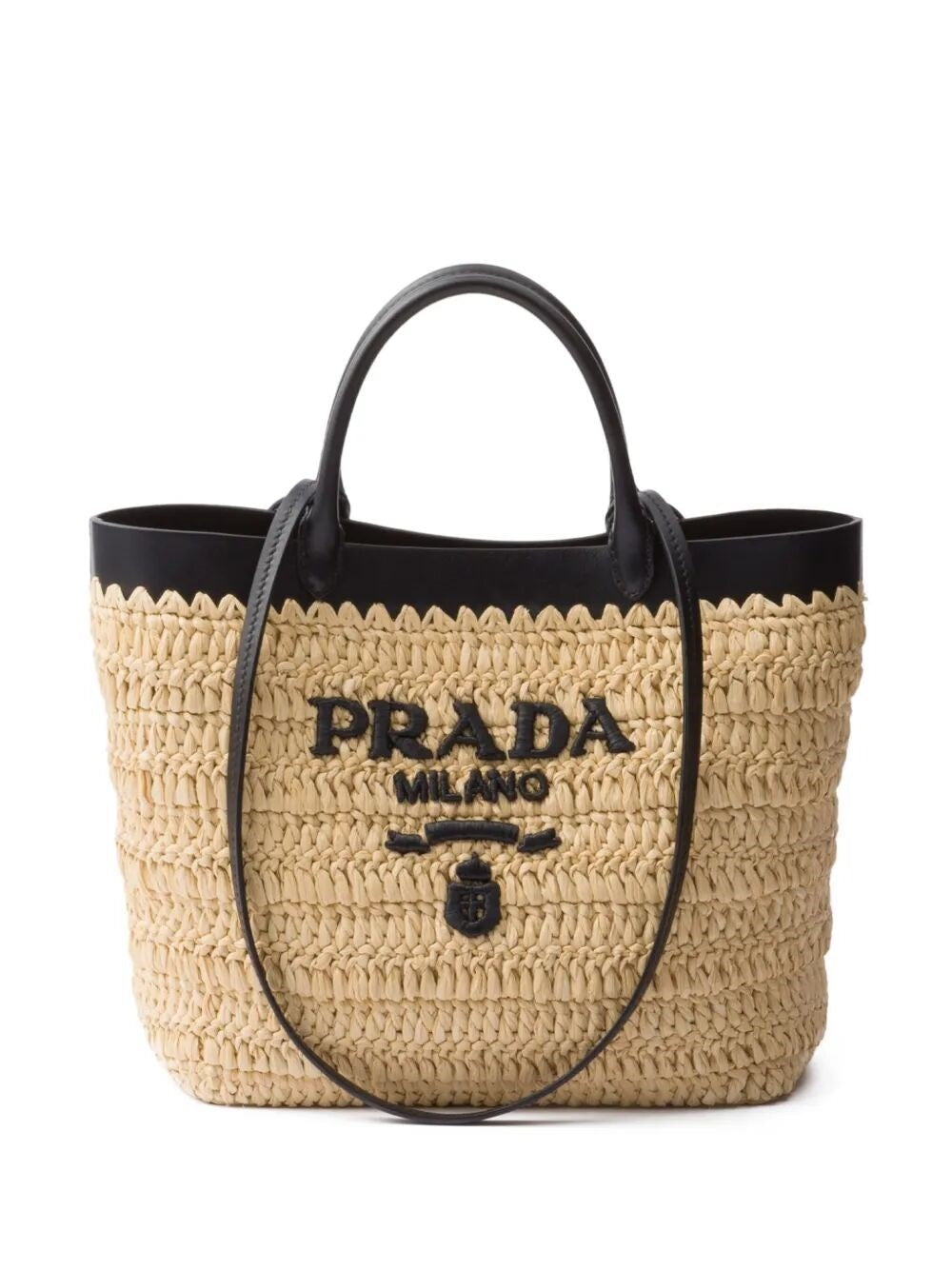 Small Crochet Leather Tote