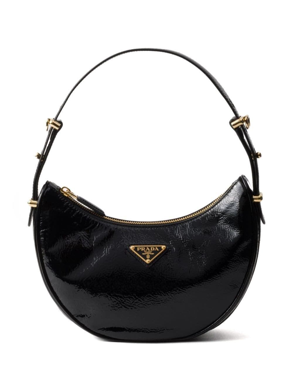 Prada Prada Arqué Naplak Patent Leather Shoulder Bag