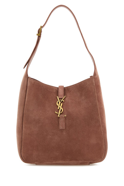 SAINT LAURENT Le 5 a 7 Small Suede Leather Shoulder Bag – Pink