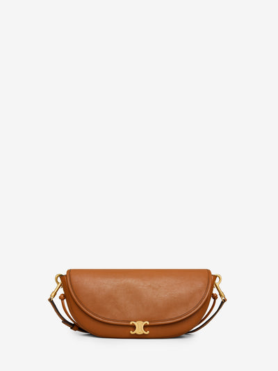 tan small triomphe halfmoon bag